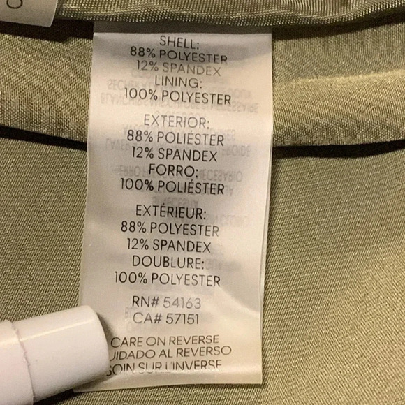 Calvin Klein Bomber Jacket Olive Green Women’s Size Large - Picture 6 of 9